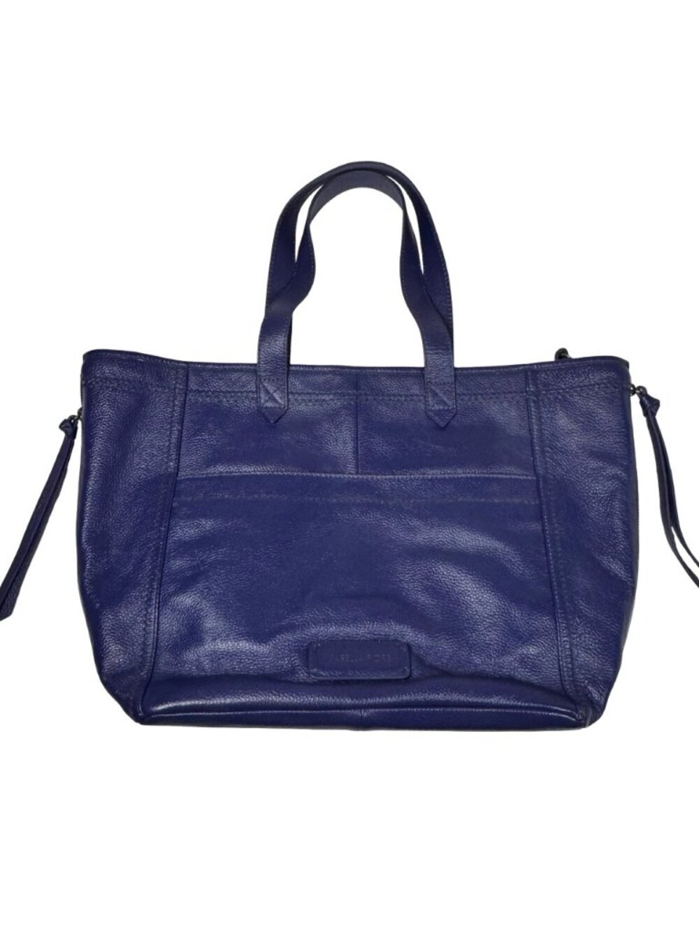 Isabella Fiore Pebbled Leather Tote Bag Large Tassels Shoulder Strap - Picture 7 of 16